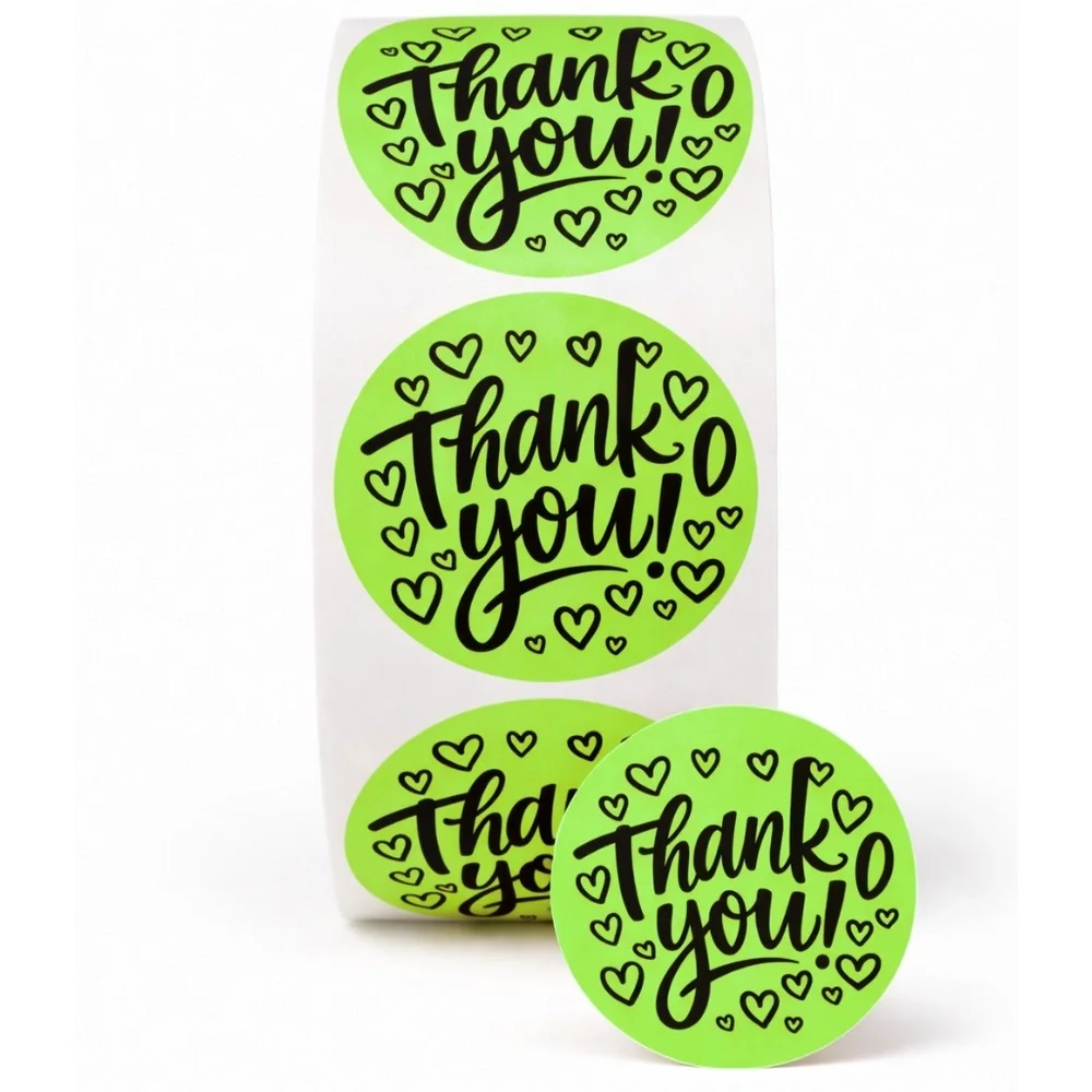 100 Thank You Stickers 2 Inch Round Small Business Packaging